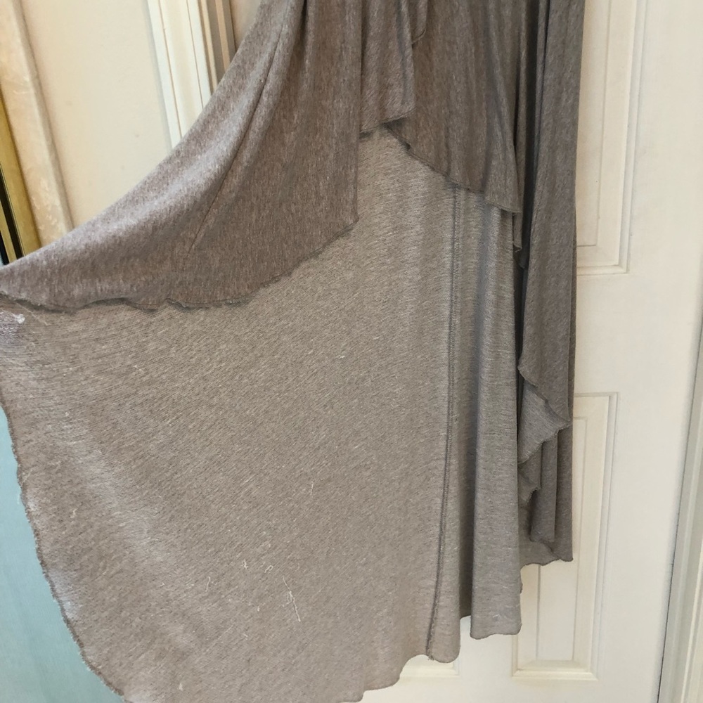 High / Low long skirt w/ ruffle front. Soft! OS - Picture 4 of 13